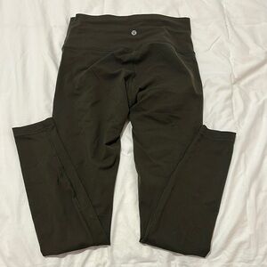 Lululemon army green leggings size 8